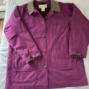 L.L. Bean Women's Plum Jacket with Olive Details